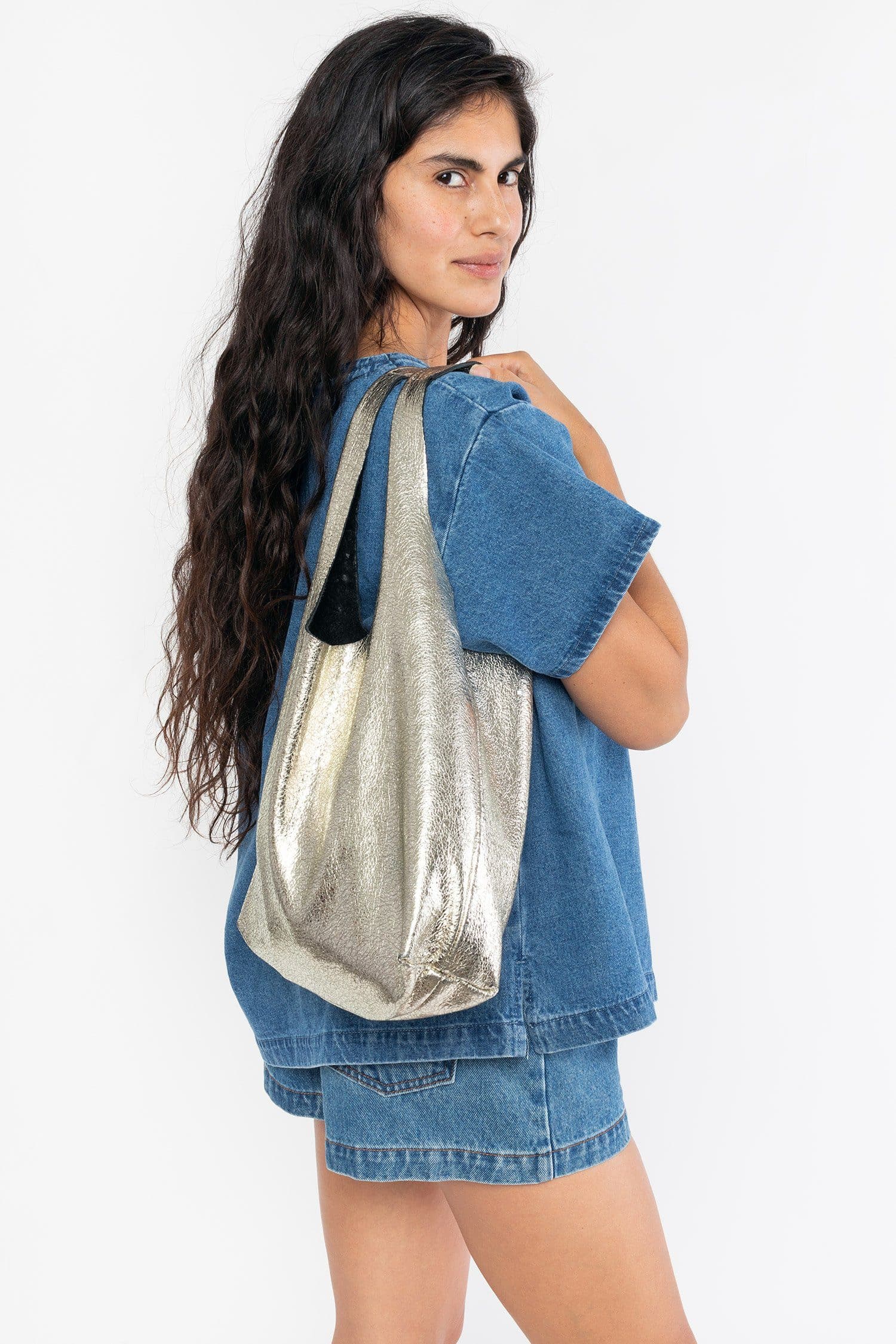 Stylish Embellished Leather Tote Bag