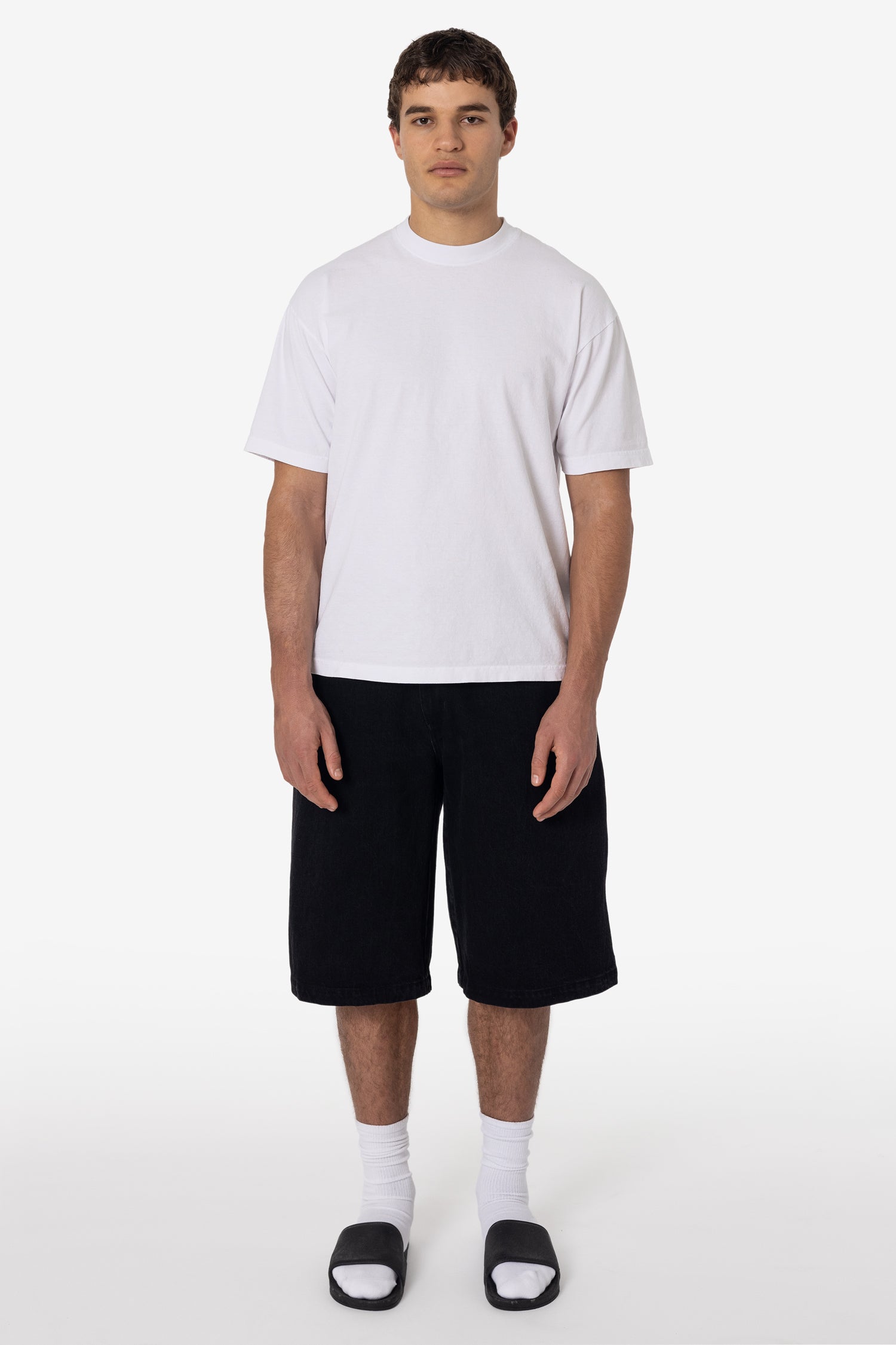 14oz Denim Baggy Long Shorts for Men