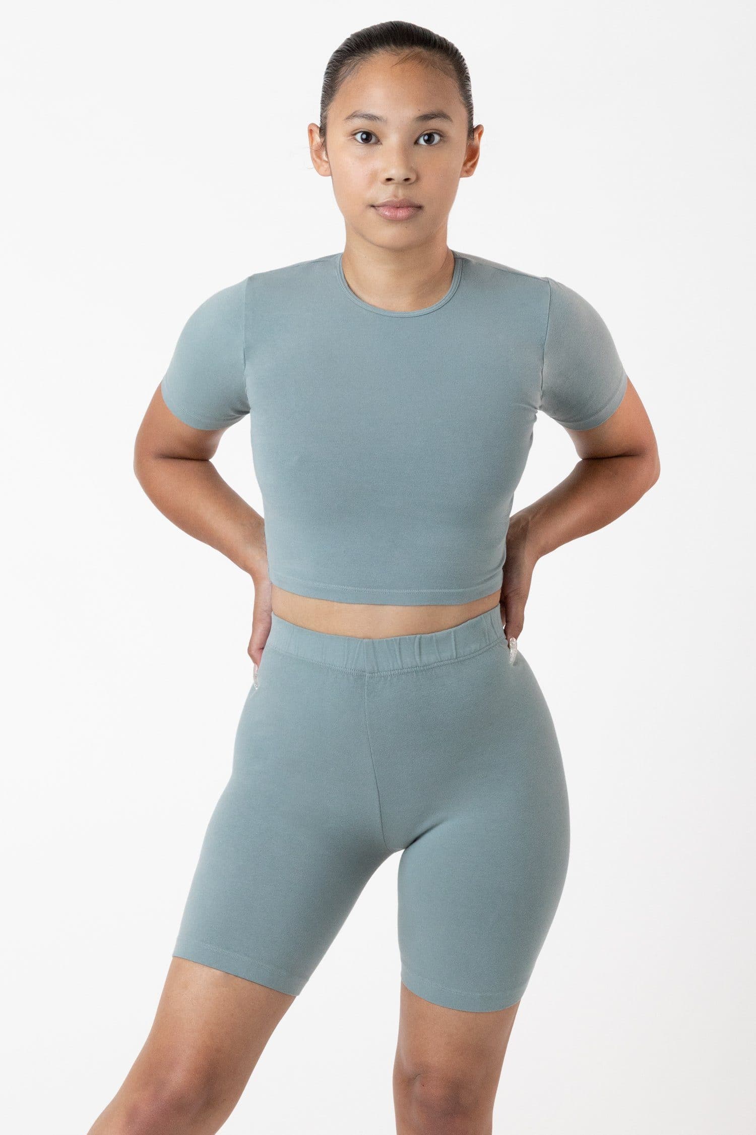 Garment-Dyed Bike Shorts for Workouts
