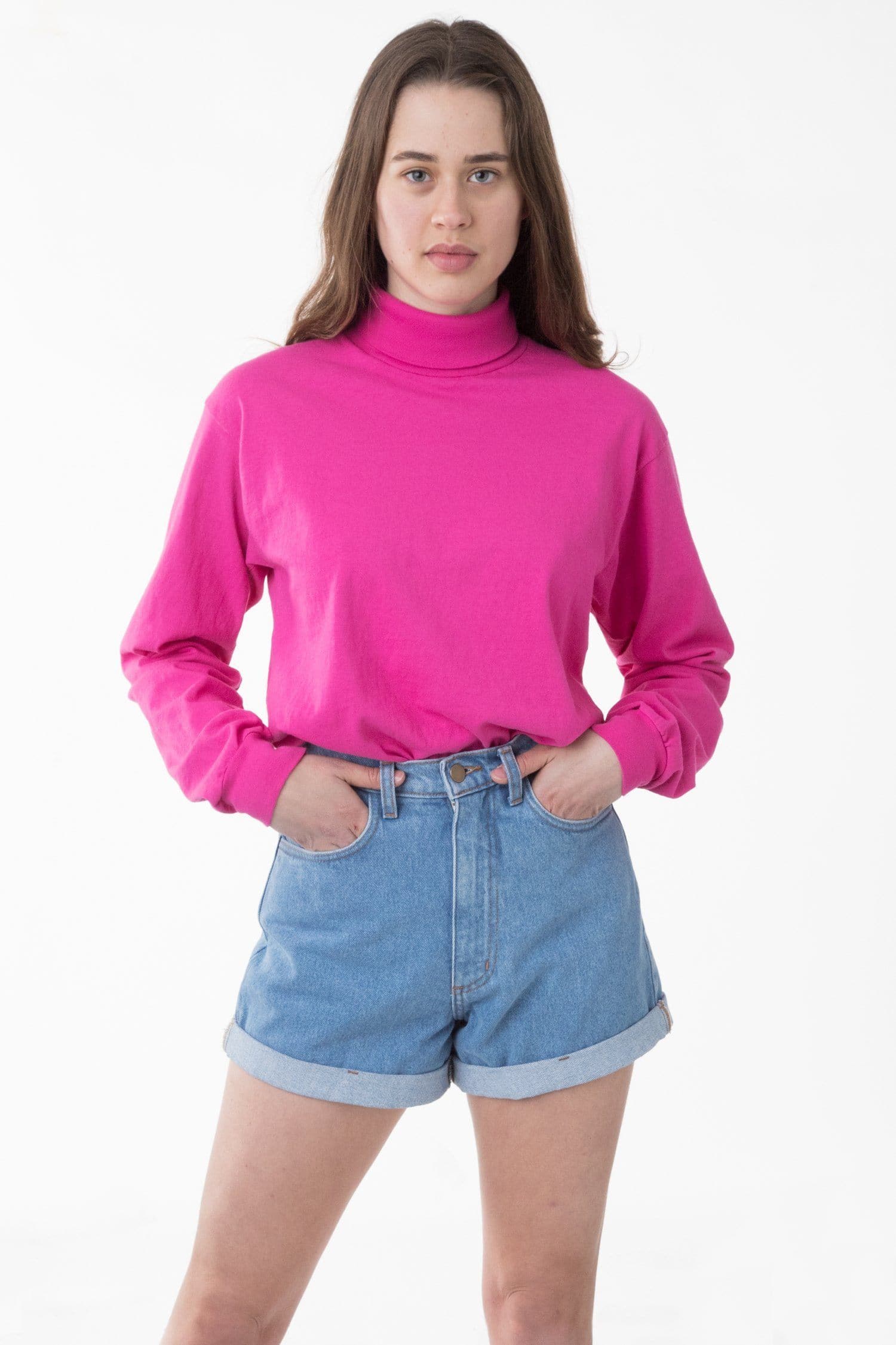 Unisex Long Sleeve Turtleneck in Garment Dye