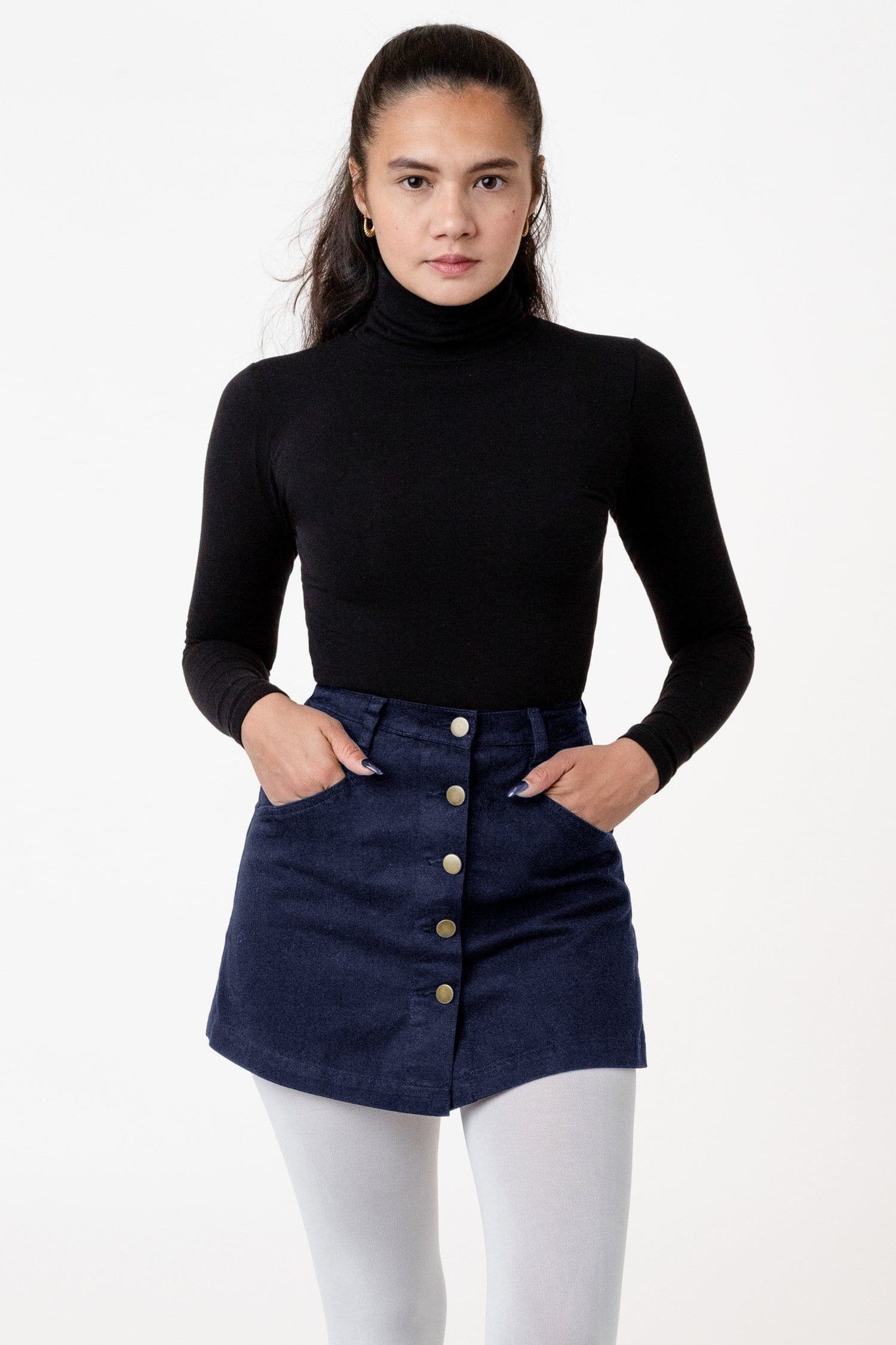 Women's Cotton Twill Skort with Button Front