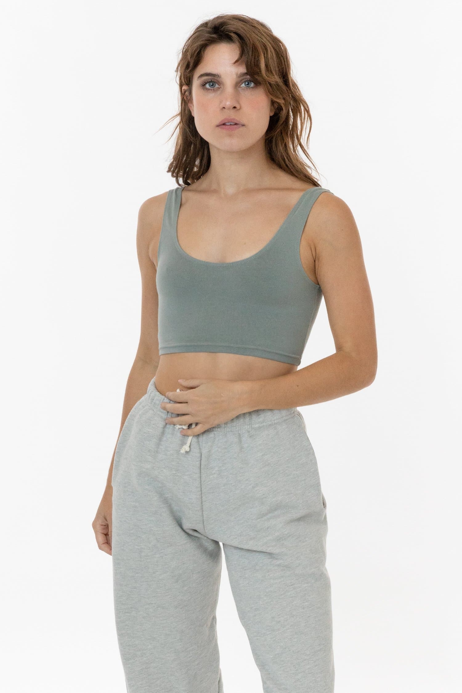 Soft Cotton Spandex Crop Tank - 8383GD