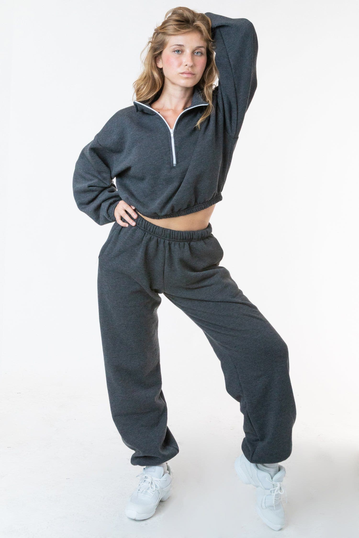 High Waist Flex Fleece Sweatpants for Comfort