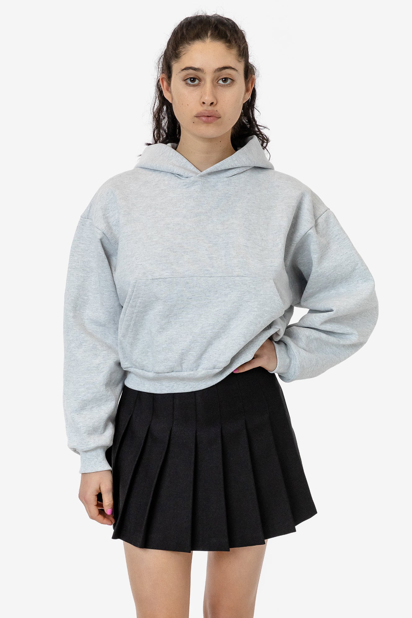 Cropped Heavy Fleece Hoodie - Piece Dye Style