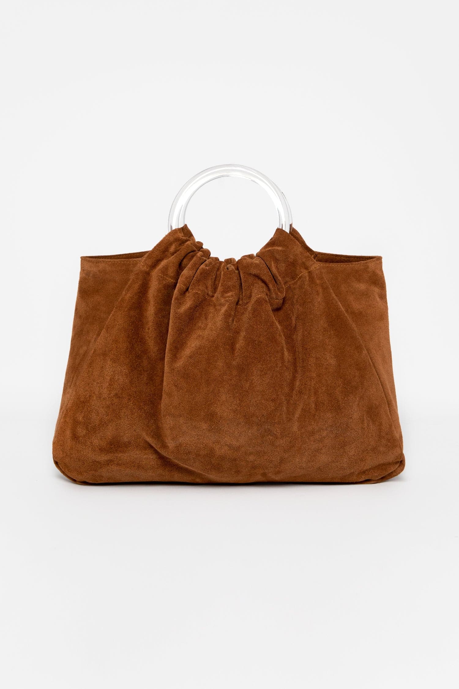 Suede Acrylic Ring Bag - RLH3480 Fashion Clutch