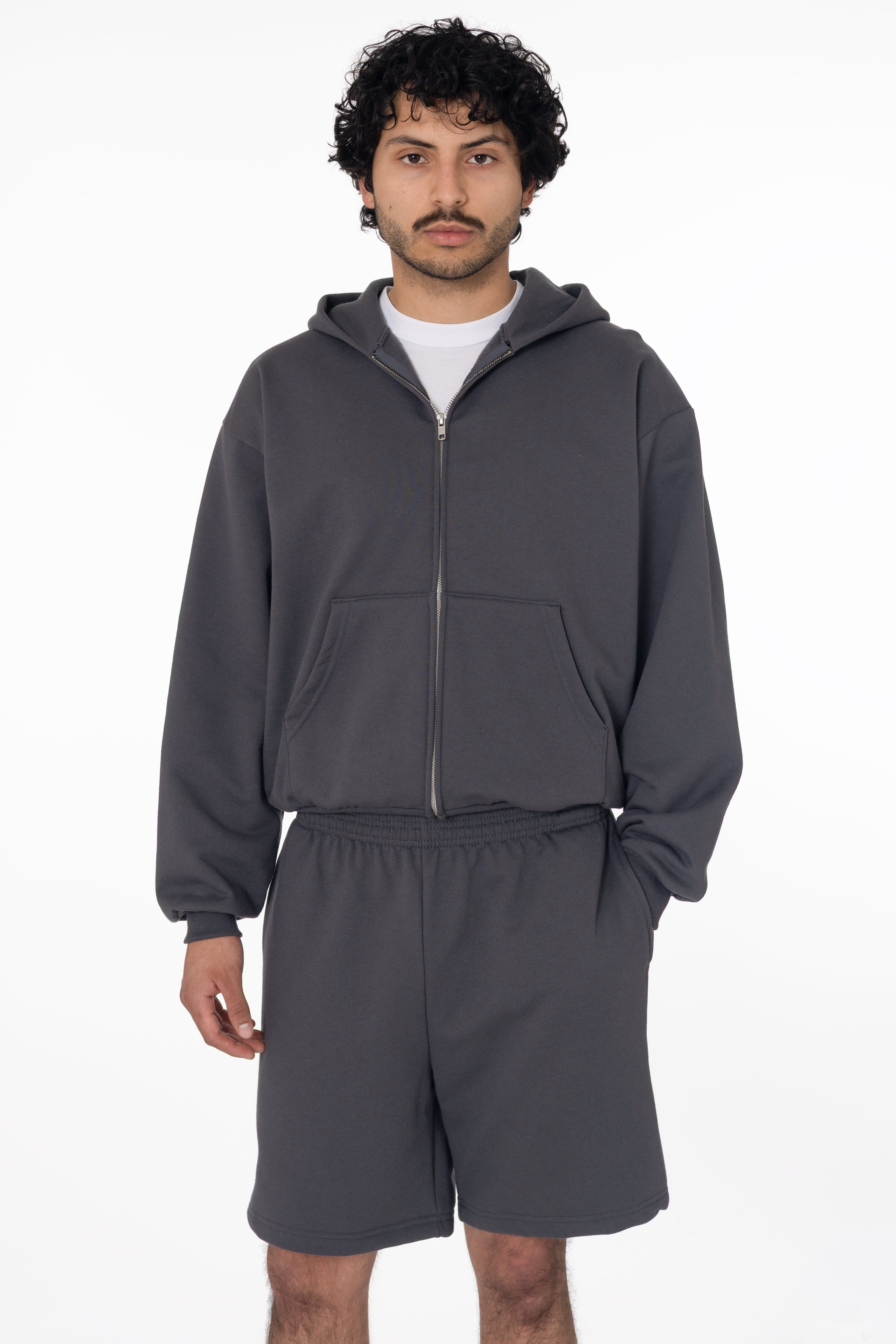 10oz Poly-Cotton Fleece Zip Hoodie – Midweight