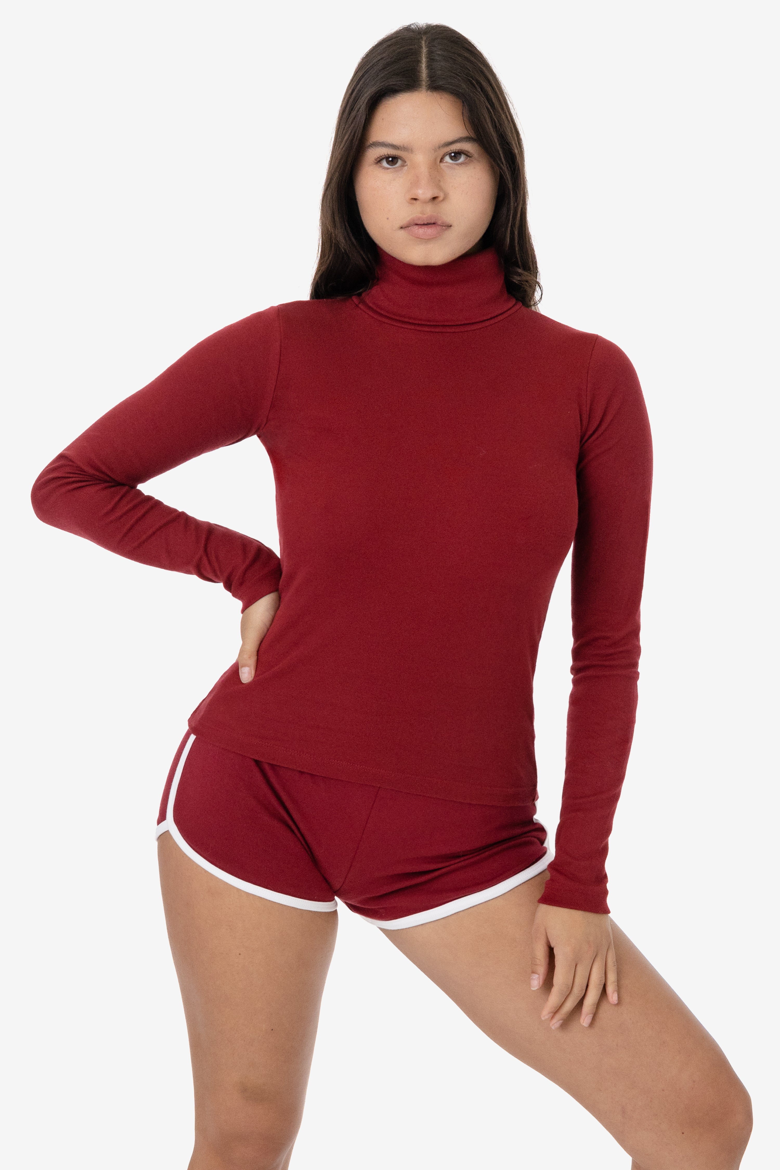 Baby Rib Knit Turtleneck Top