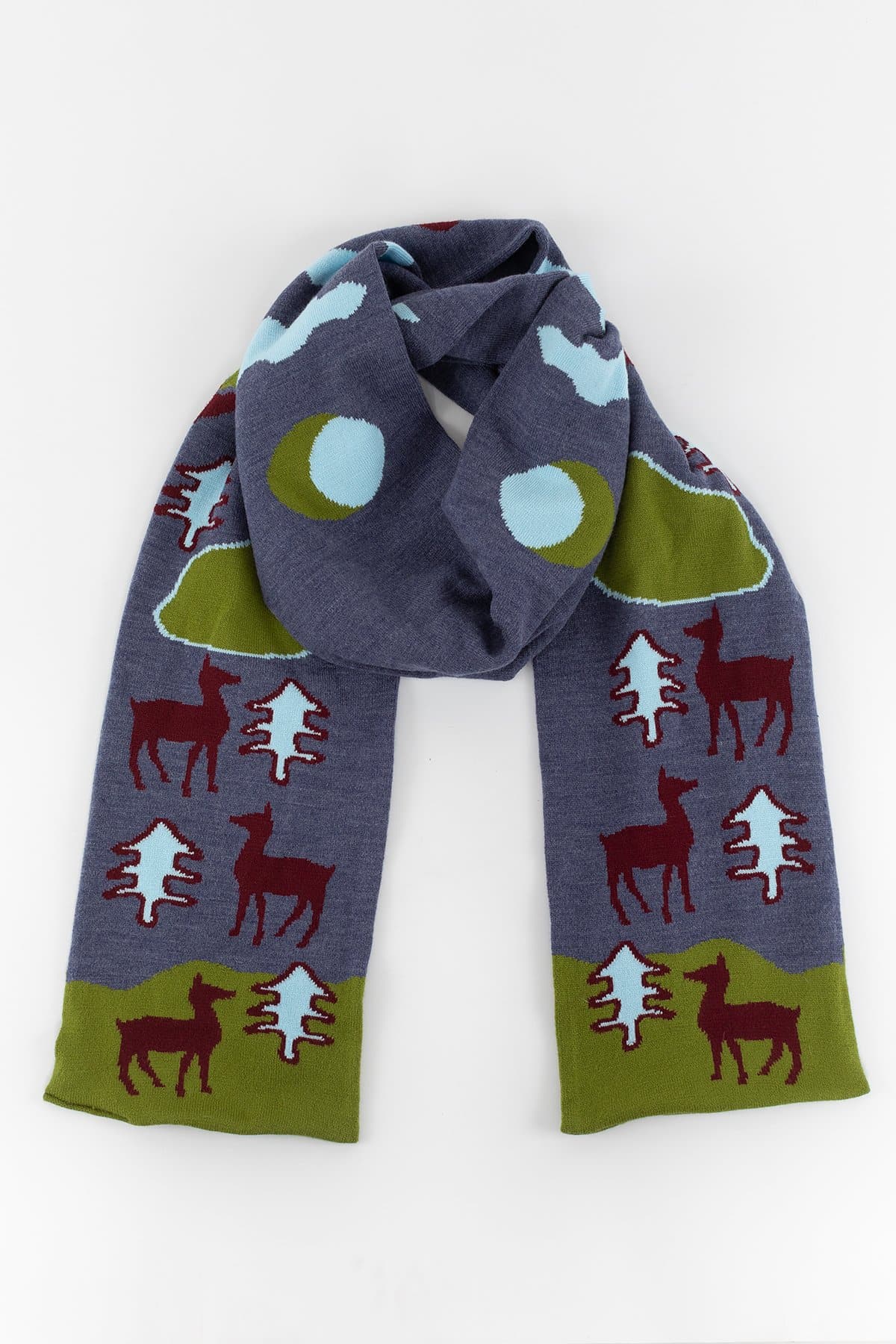 Woodland Creature Scarf – Cozy Animal Print Design
