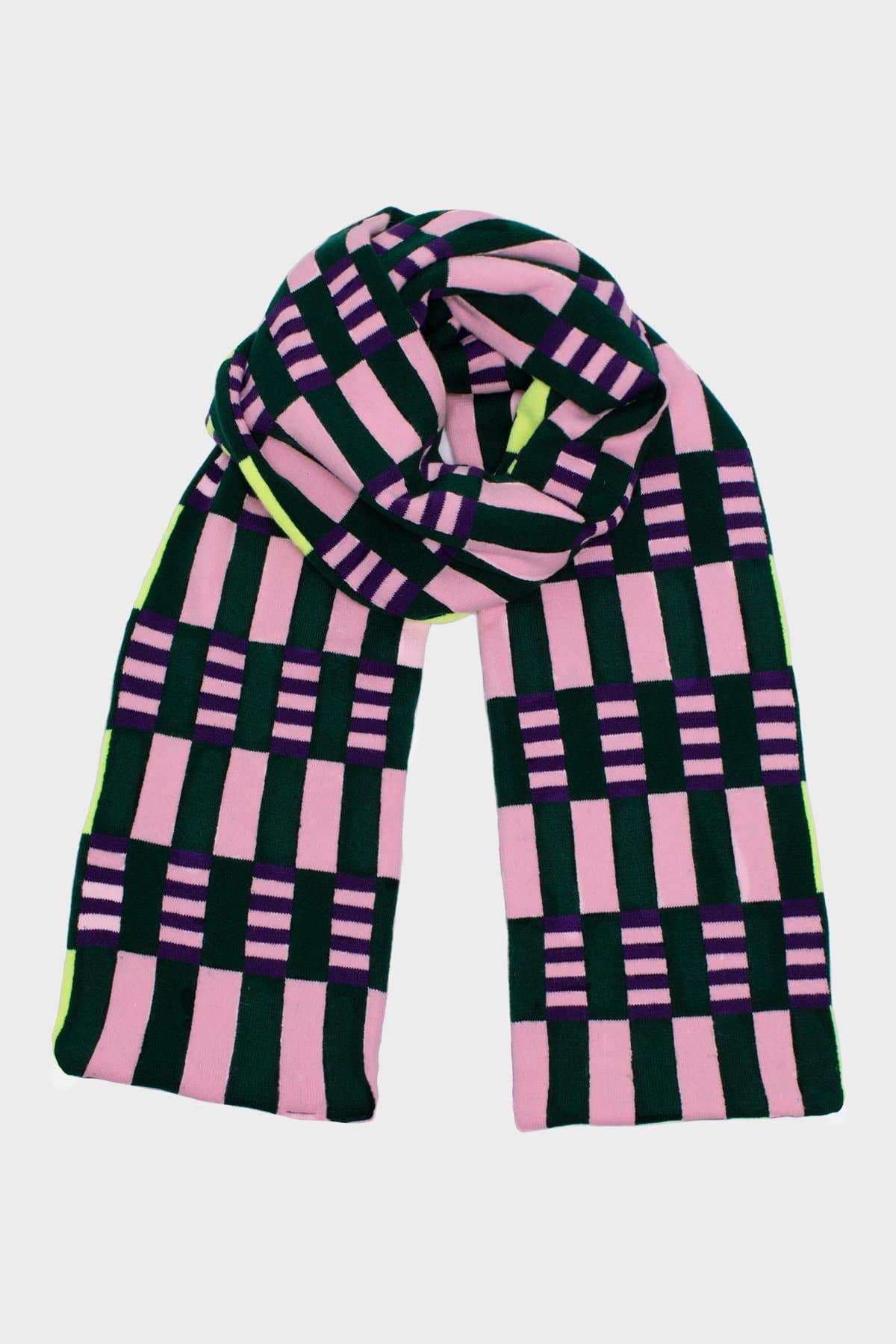 JQSCARF21 Striped Scarf - Fashionable Misaligned Design