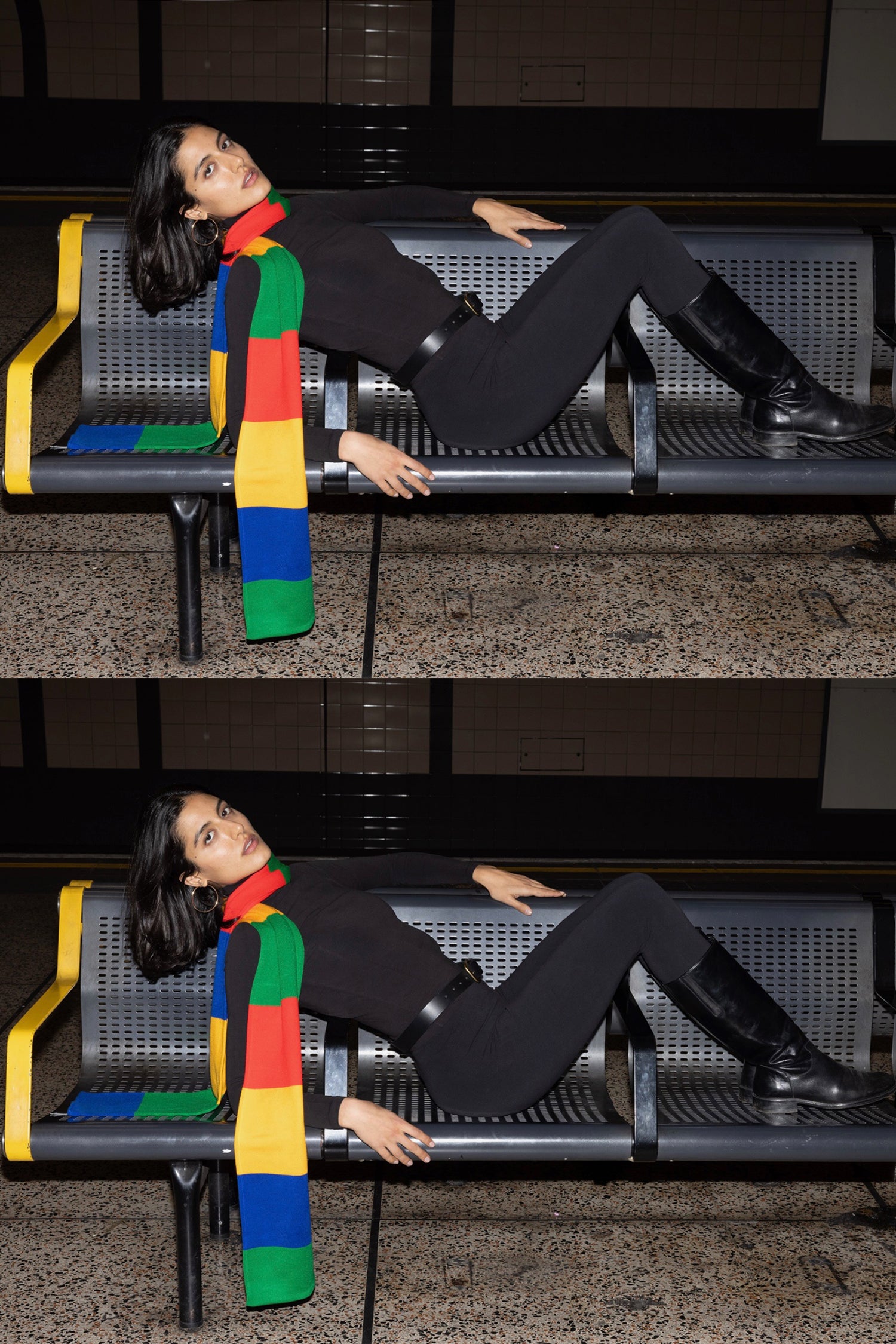 Color Block Scarf by JQSCARF34 - Stylish & Warm
