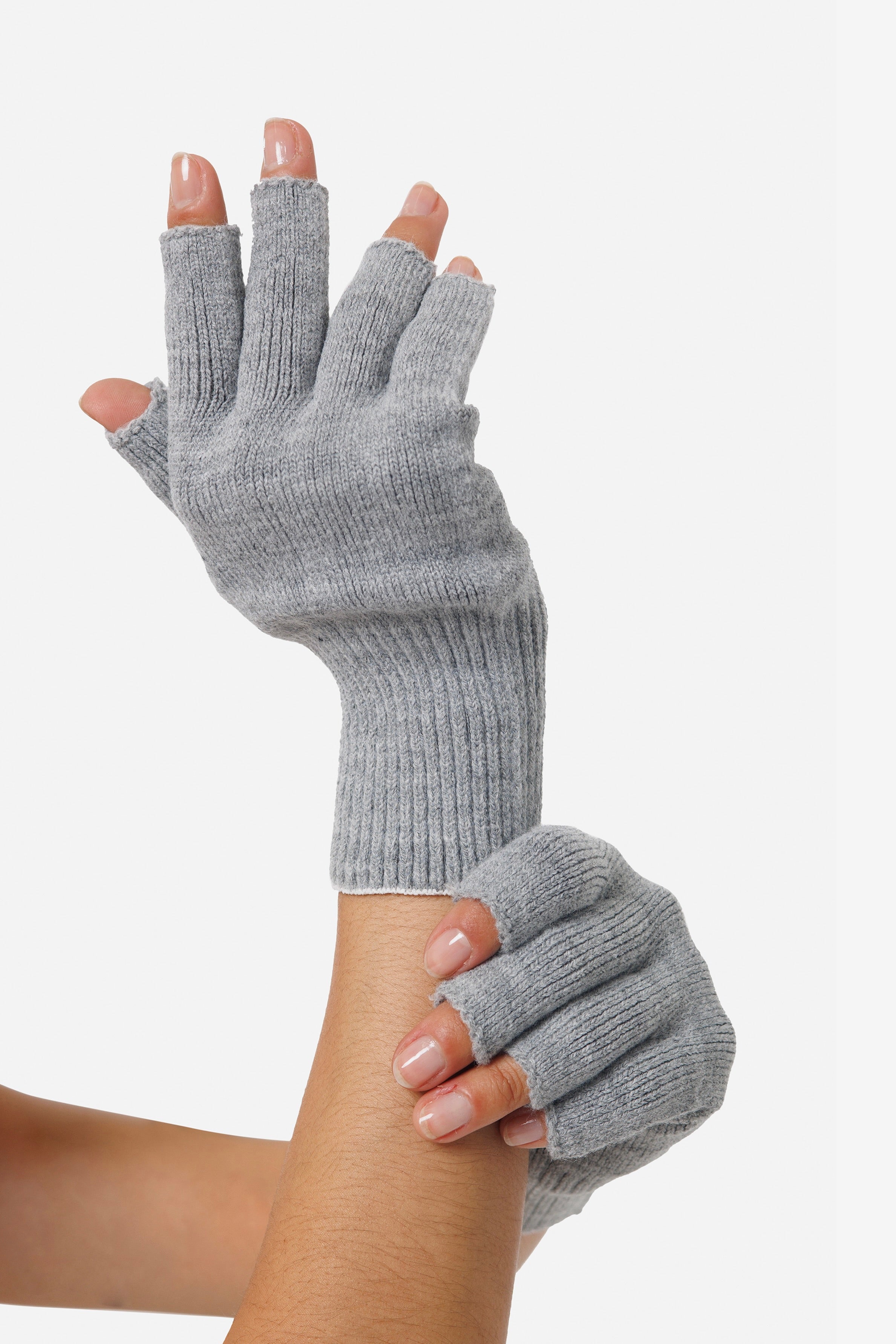 Unisex Fingerless Acrylic Gloves for Style & Warmth