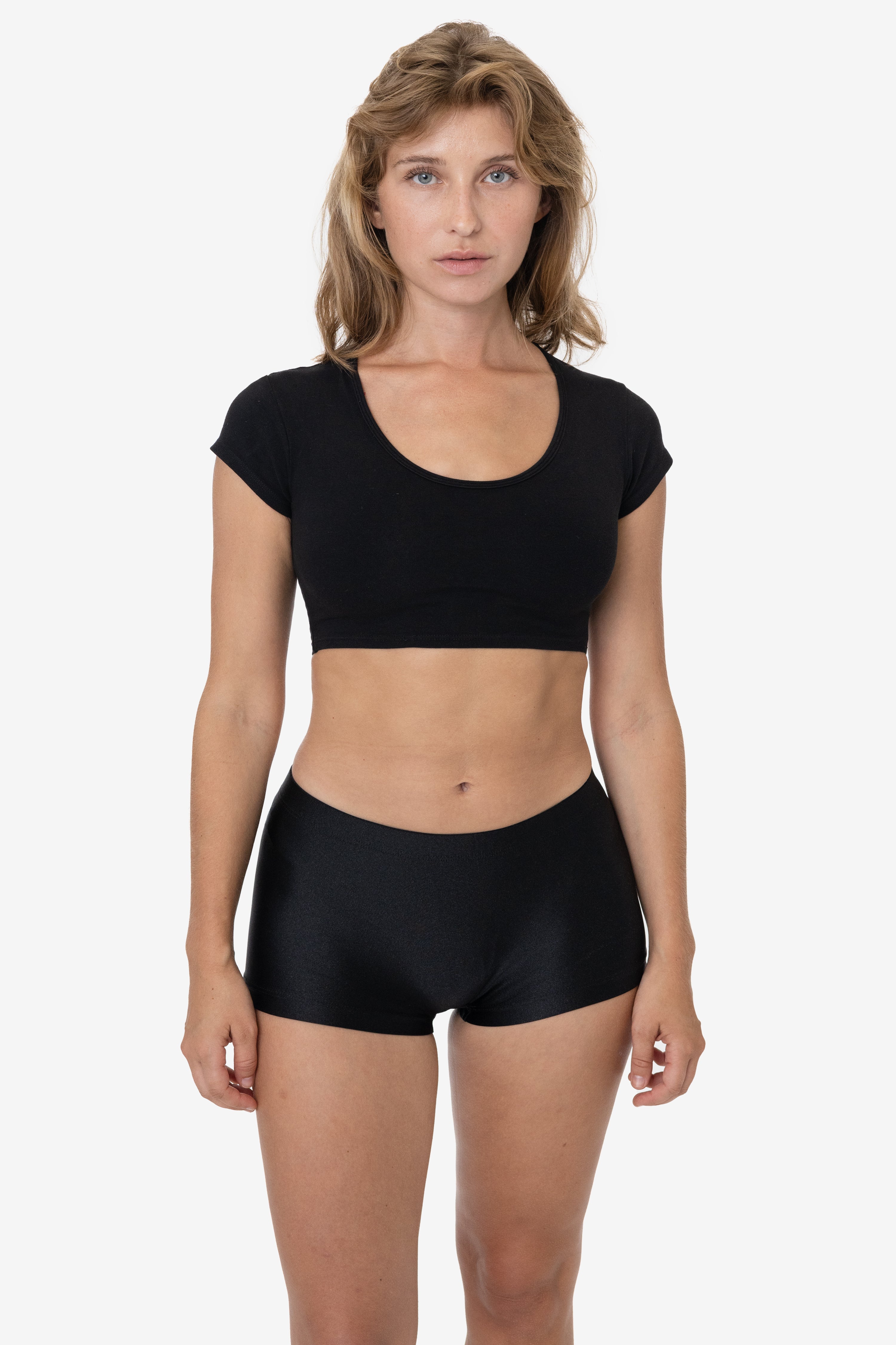 Shiny Nylon Mini Shorts - RNT332 Tricot Style