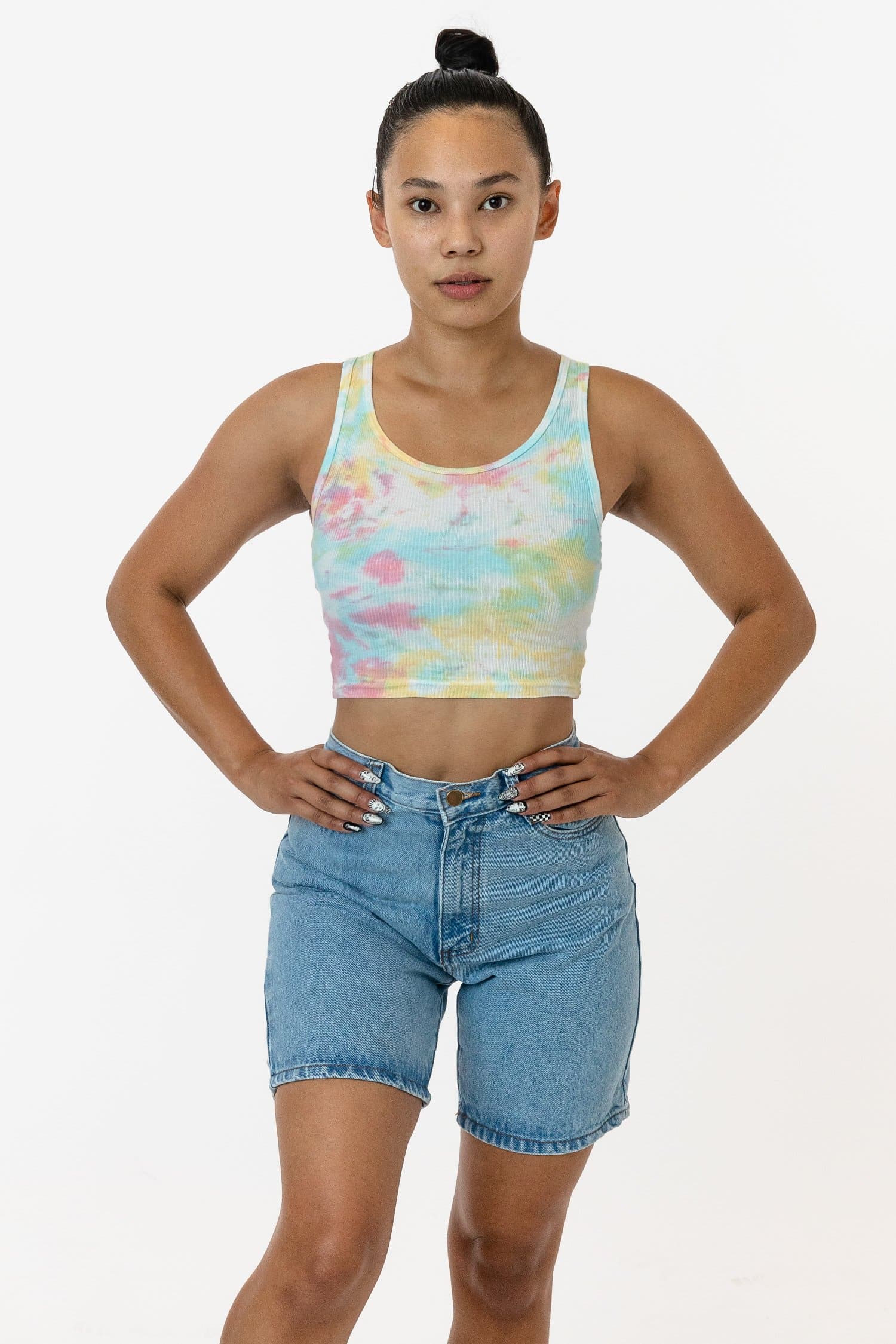 Tie Dye Crop Tank Top for Women - 2 Pack