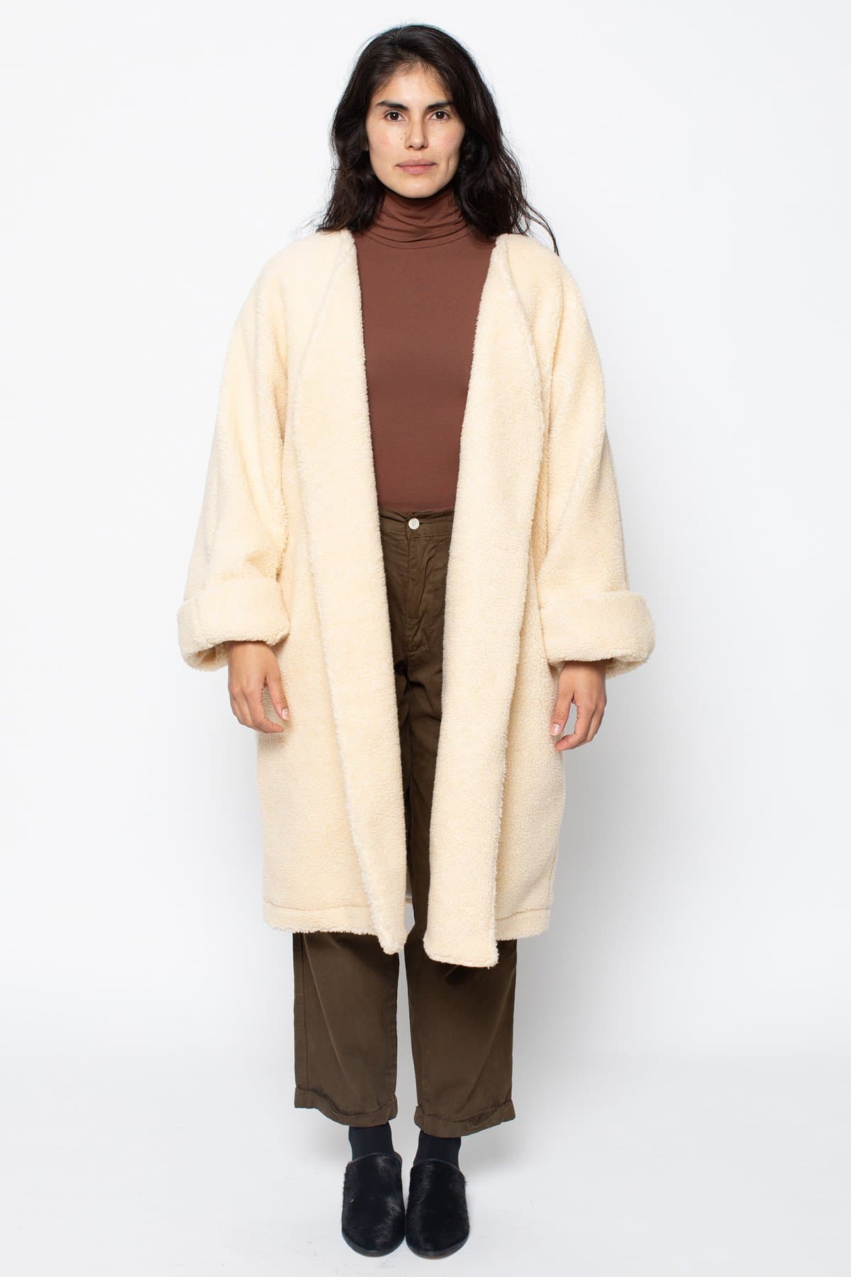 Oversized Sherpa Coat - Warm Wrap Style