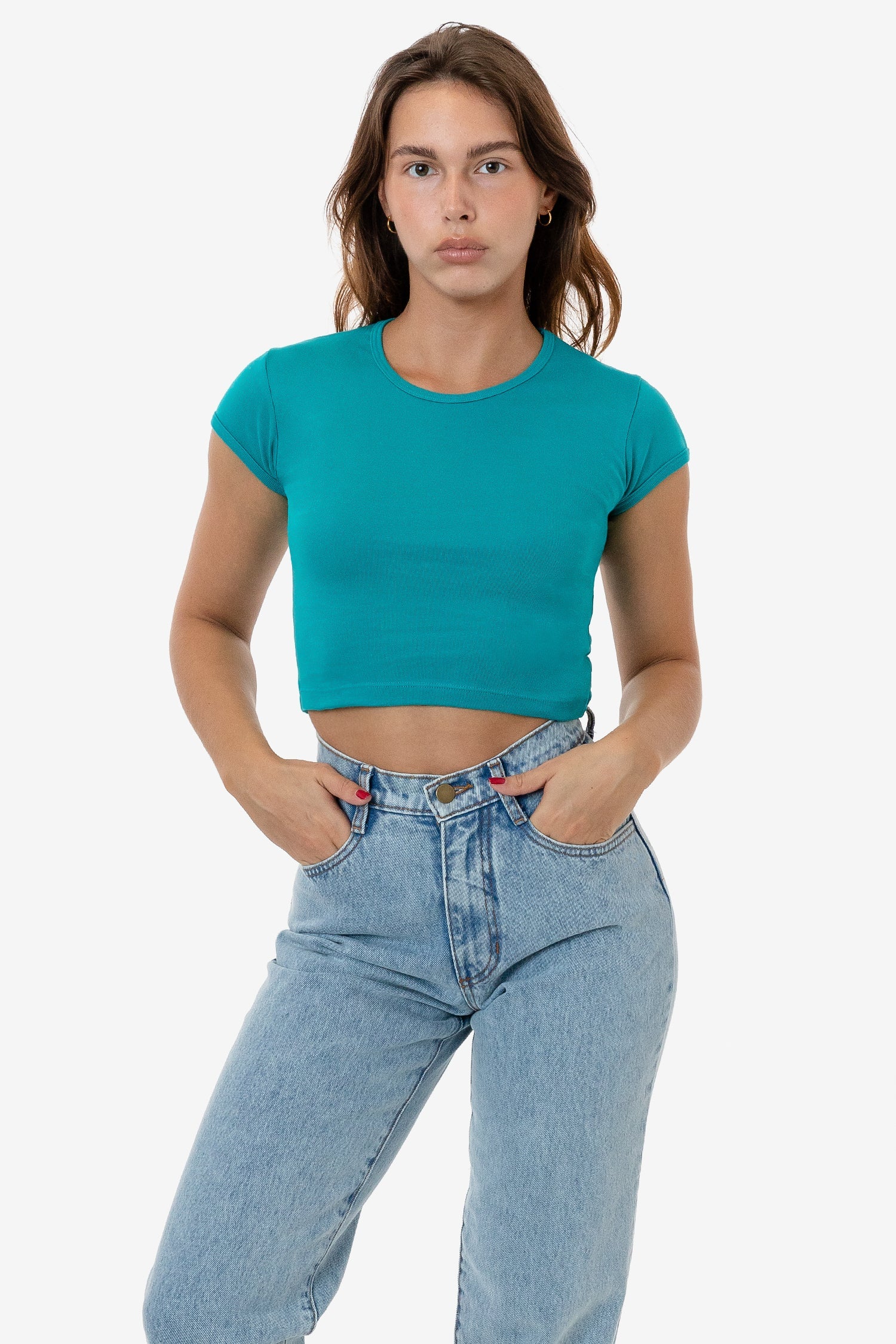 Cap Sleeve Baby Rib Crop Top – Soft & Stylish