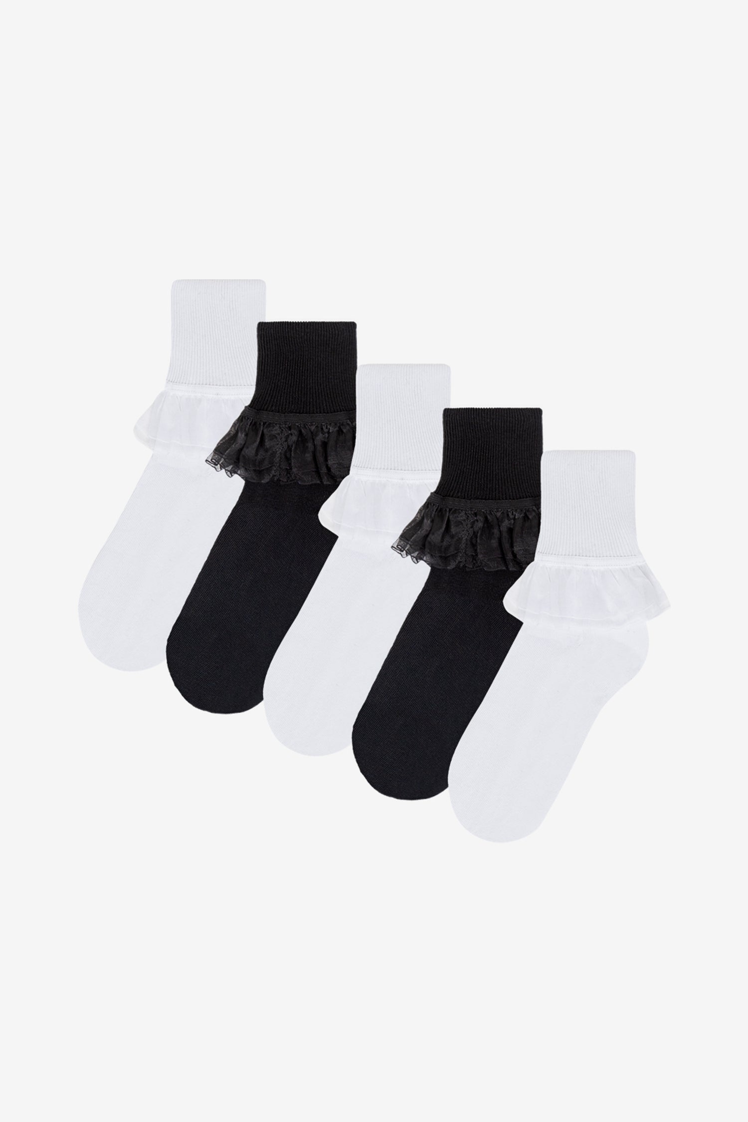 5-Pack Lace Ankle Socks for Women