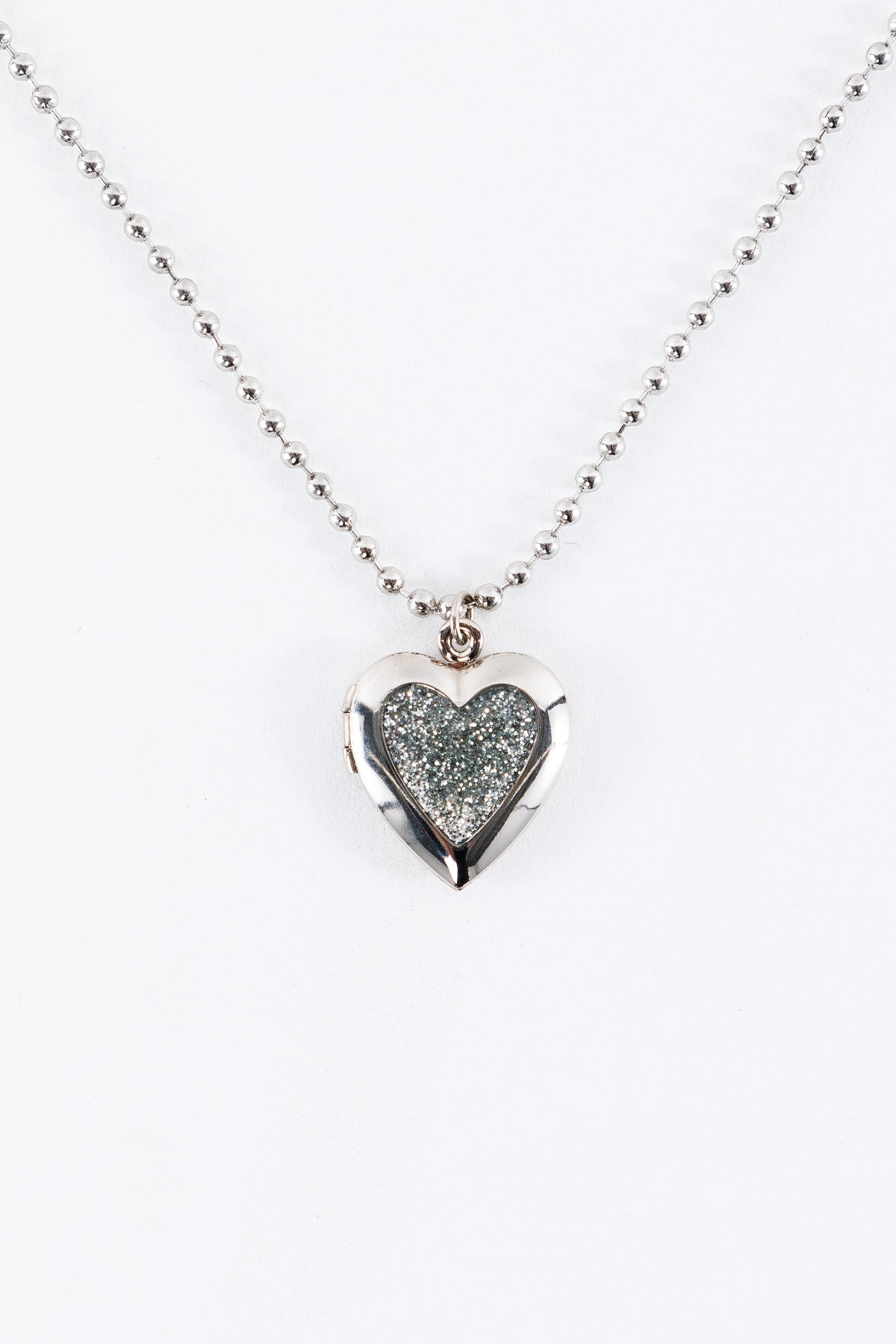 JWLEHL Heart Locket Necklace - Enameled Charm