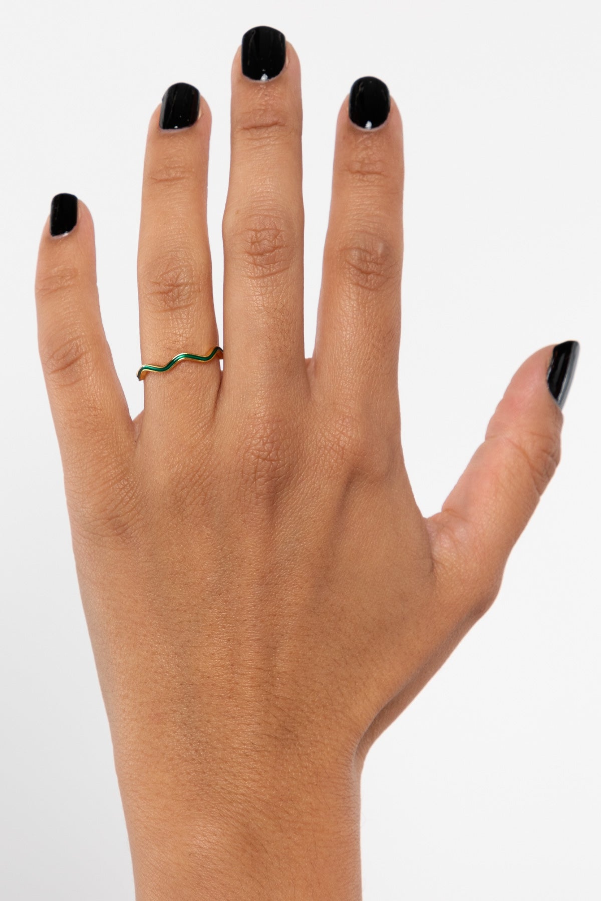 JWLWER Enamel Wavy Stacking Rings Set