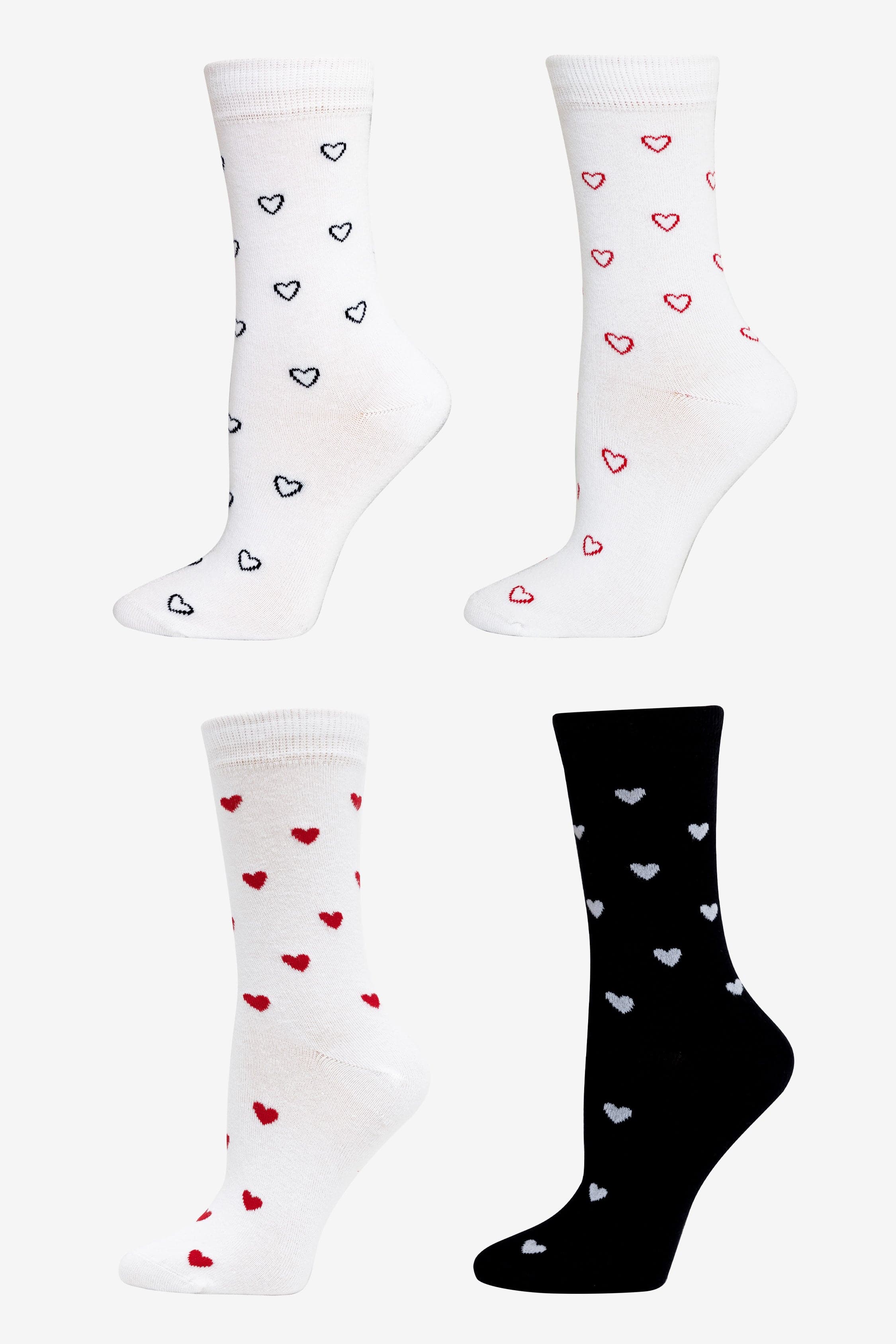 Heart Sock 4-Pack - Comfortable & Stylish