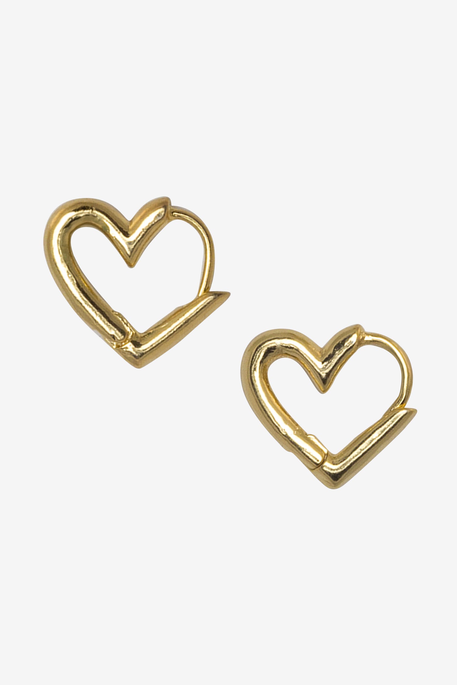 Heart Huggie Earrings – Stylish Minimalist Hoops