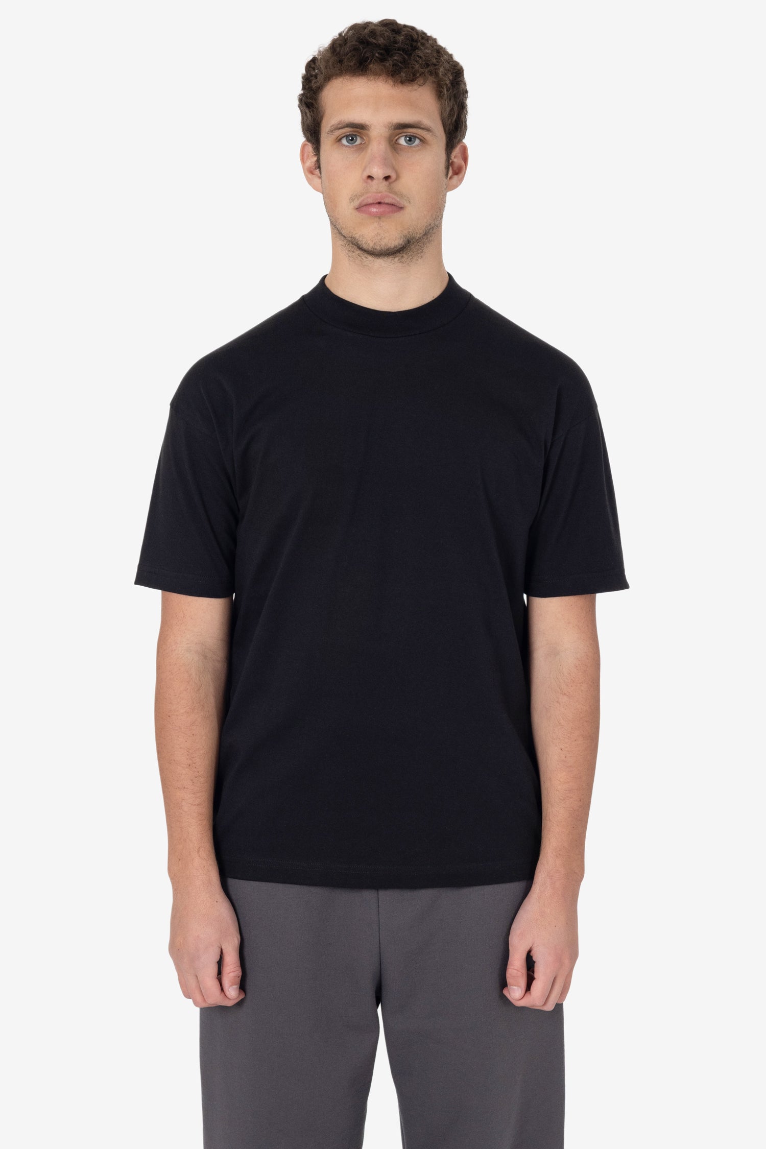 2017MN Heavy Cotton Mock Crew Neck Tee - 6.0oz