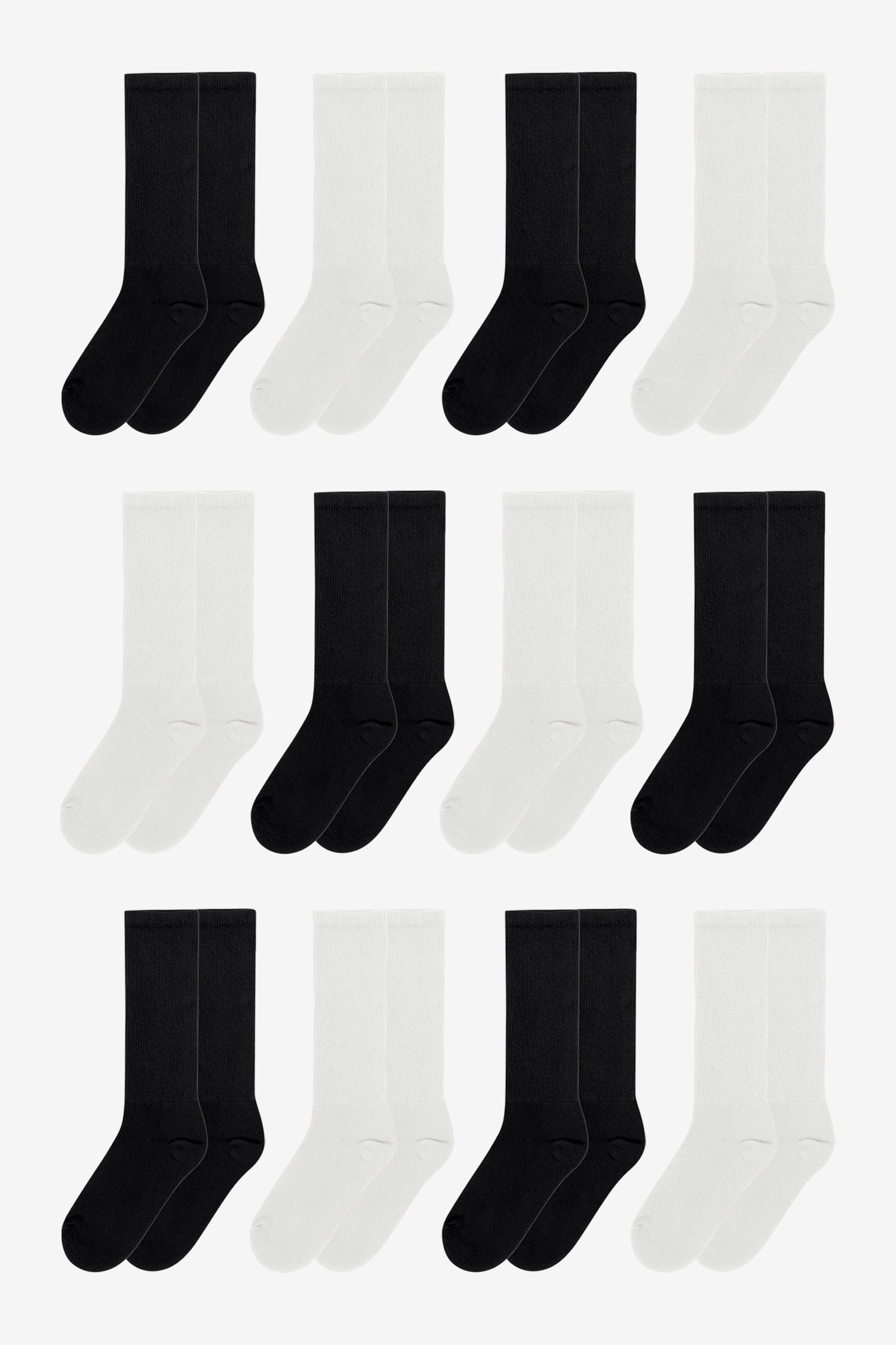 12-Pack Unisex Socks - Comfort & Durability