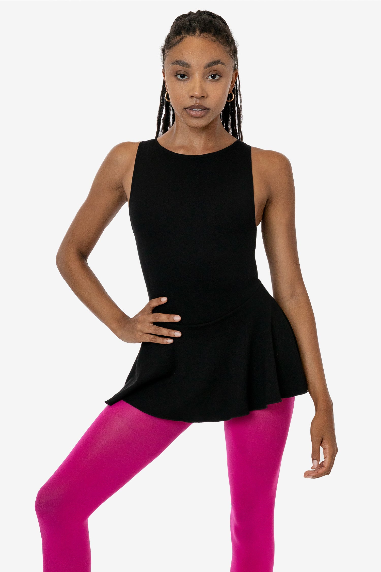 Ponte Ballerina Leotard with Skirt & Boatneck