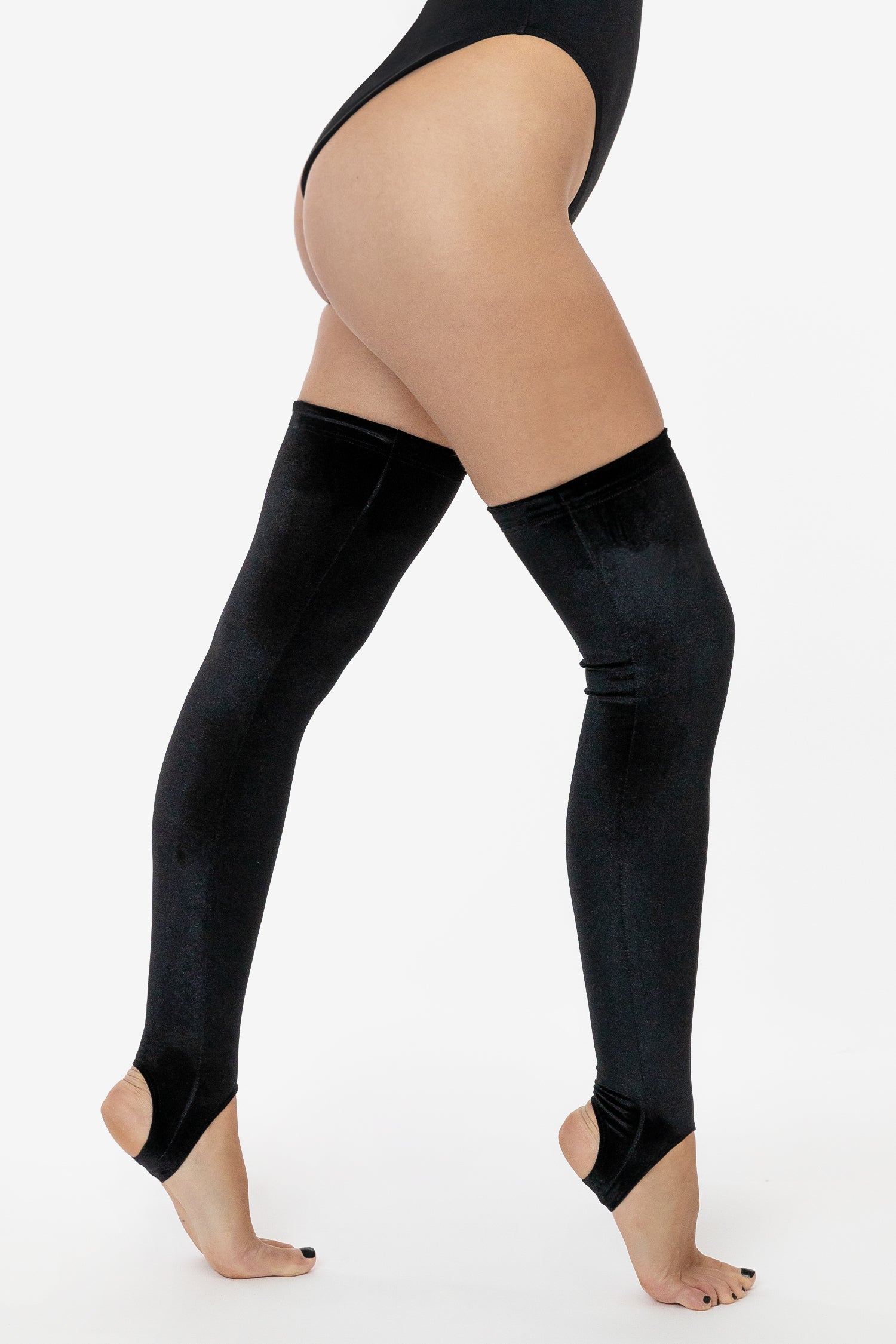 Velvet Stirrup Thigh High Socks - VVT3069