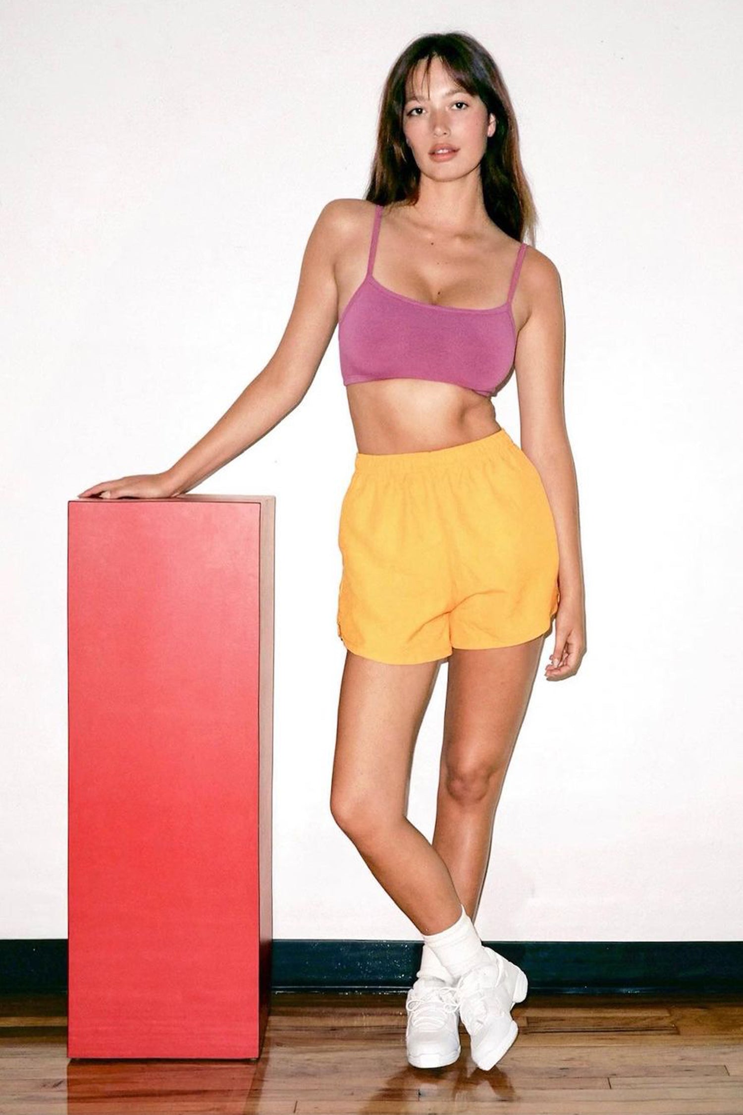Garment-Dyed Cotton Bralette - Soft Basic Style